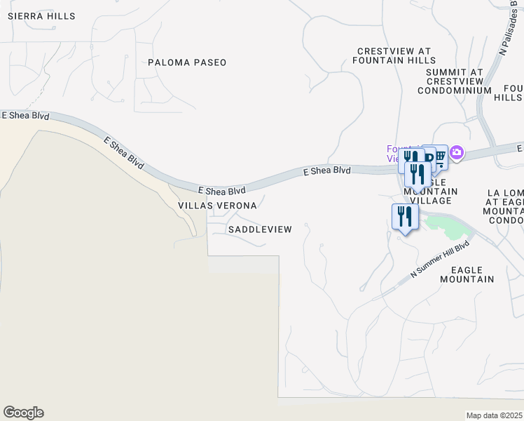 map of restaurants, bars, coffee shops, grocery stores, and more near 14323 East Thoroughbred Trail in Scottsdale