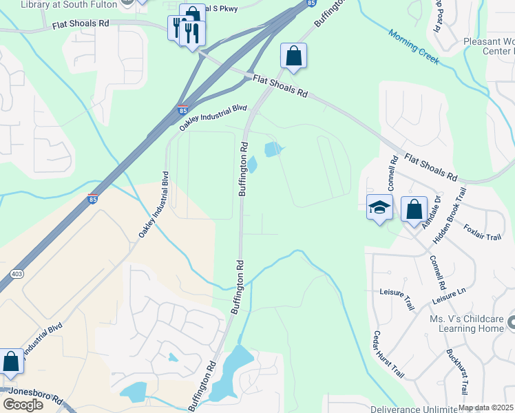 map of restaurants, bars, coffee shops, grocery stores, and more near 6565 Carriage Court in Union City