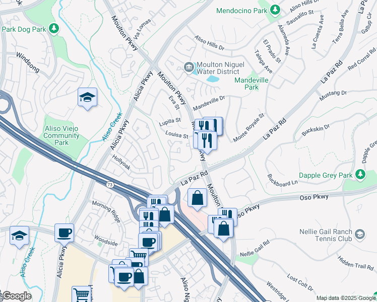 map of restaurants, bars, coffee shops, grocery stores, and more near in Laguna Beach