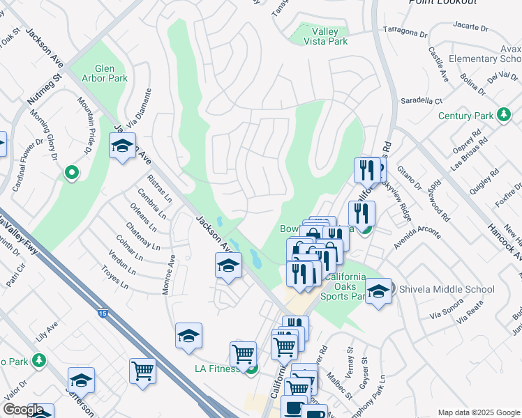 map of restaurants, bars, coffee shops, grocery stores, and more near 24193 Corte Cordoba in Murrieta