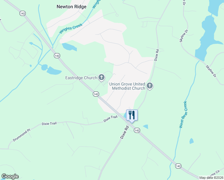 map of restaurants, bars, coffee shops, grocery stores, and more near 60 Ashford Cove in Covington