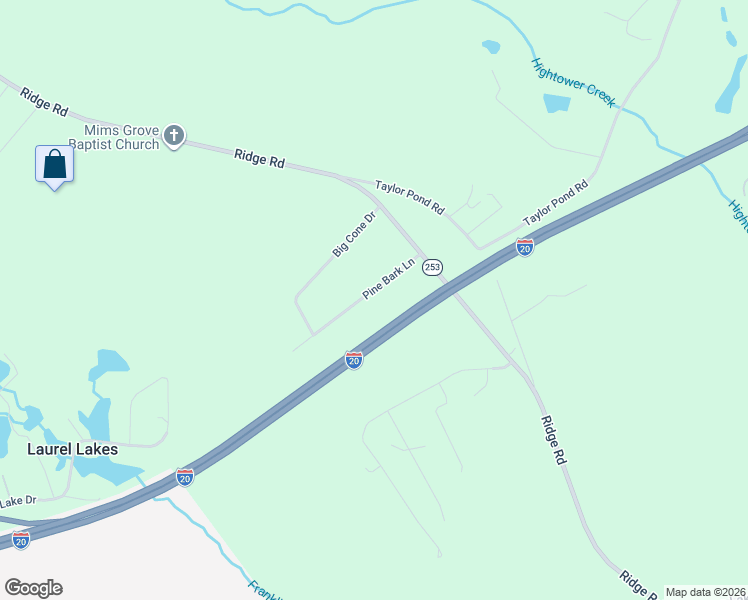 map of restaurants, bars, coffee shops, grocery stores, and more near 308 Pine Bark Lane in North Augusta