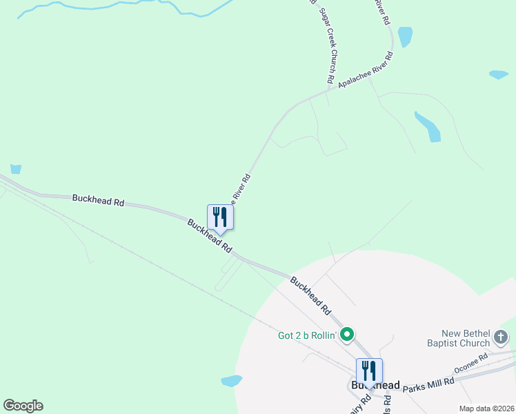 map of restaurants, bars, coffee shops, grocery stores, and more near 2310 Apalachee River Road in Madison