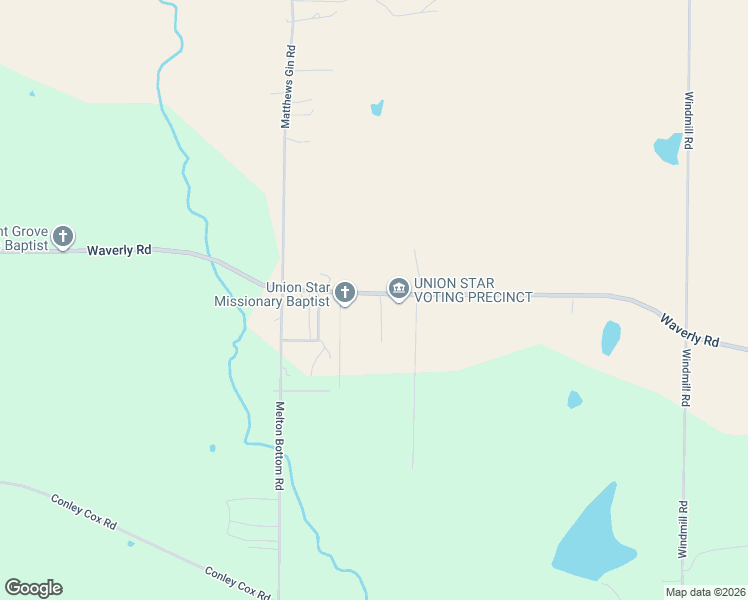 map of restaurants, bars, coffee shops, grocery stores, and more near Union Star Road in West Point