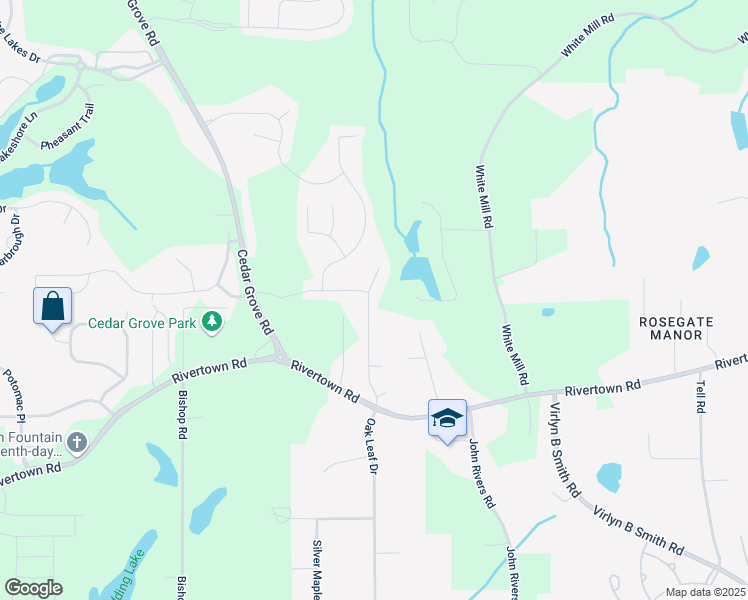 map of restaurants, bars, coffee shops, grocery stores, and more near 6636 Saint Jude Drive in Fairburn