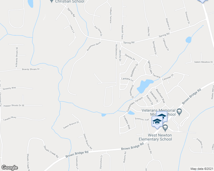 map of restaurants, bars, coffee shops, grocery stores, and more near 280 McGiboney Lane in Covington