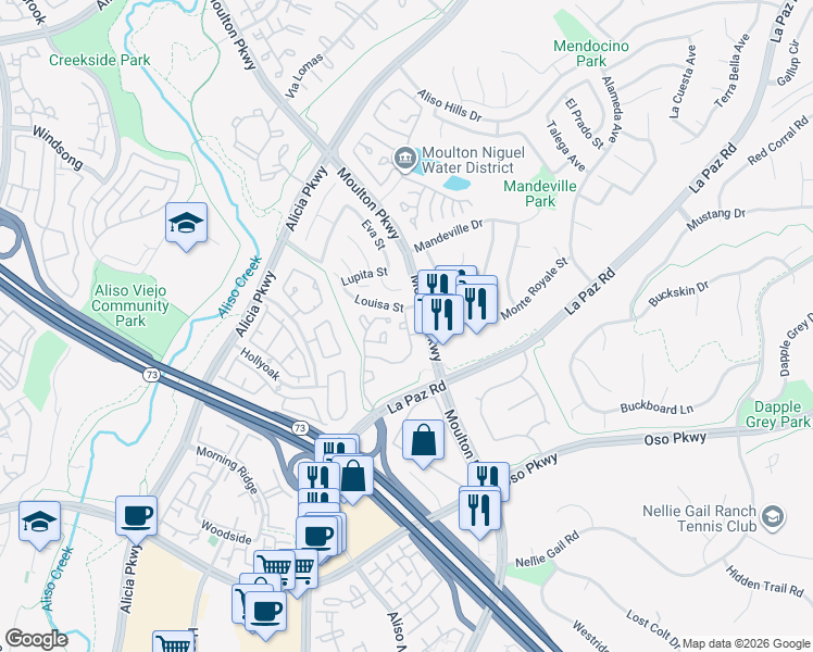 map of restaurants, bars, coffee shops, grocery stores, and more near in Laguna Beach