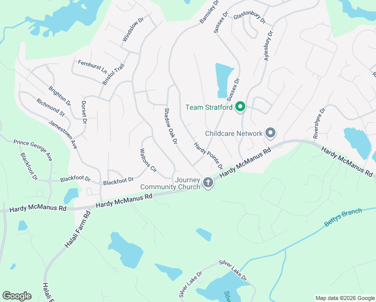 map of restaurants, bars, coffee shops, grocery stores, and more near 1338 Shadow Oak Drive in Evans