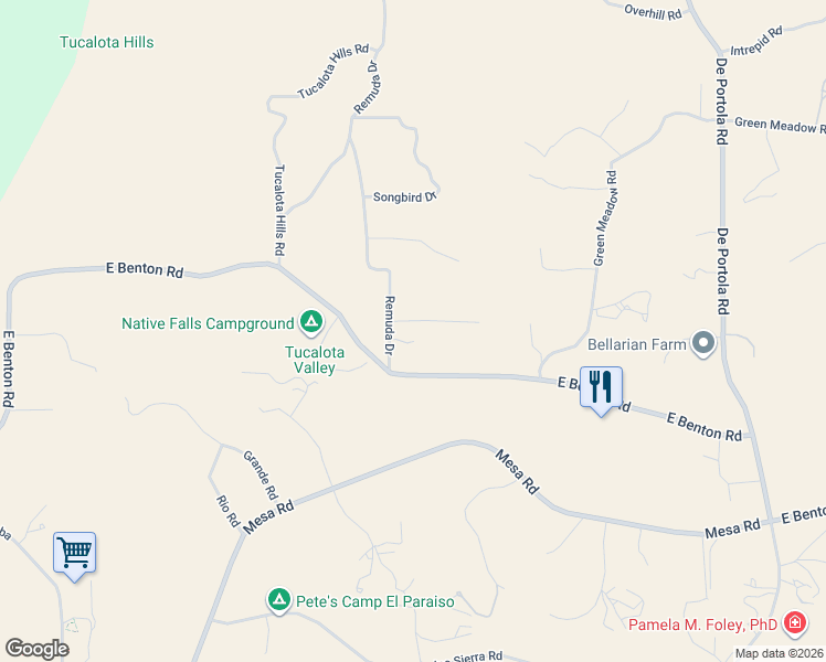map of restaurants, bars, coffee shops, grocery stores, and more near 37650 Remuda Drive in Temecula