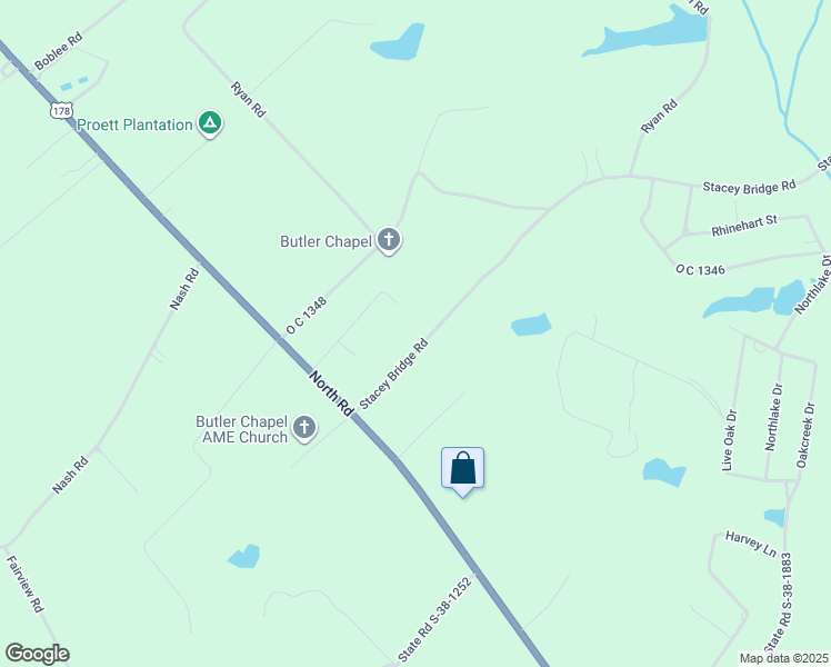 map of restaurants, bars, coffee shops, grocery stores, and more near 1413 Stacey Bridge Road in Orangeburg