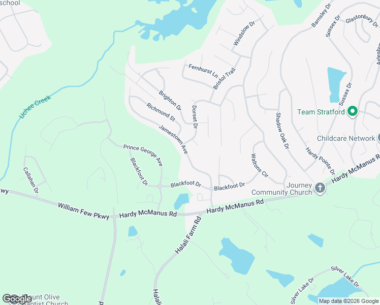 map of restaurants, bars, coffee shops, grocery stores, and more near 241 Dorset Drive in Evans