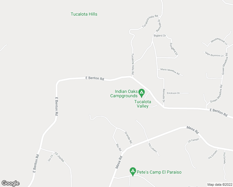 map of restaurants, bars, coffee shops, grocery stores, and more near 37755 East Benton Road in Temecula