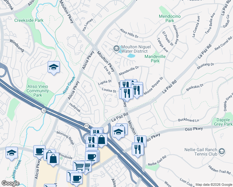 map of restaurants, bars, coffee shops, grocery stores, and more near in Laguna Beach