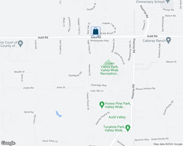 map of restaurants, bars, coffee shops, grocery stores, and more near 37382 Harvest Drive in Murrieta