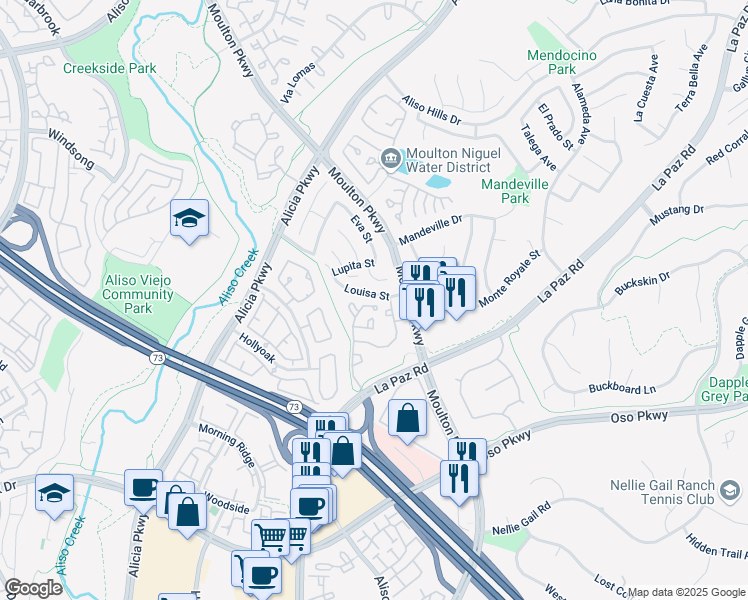 map of restaurants, bars, coffee shops, grocery stores, and more near in Laguna Beach