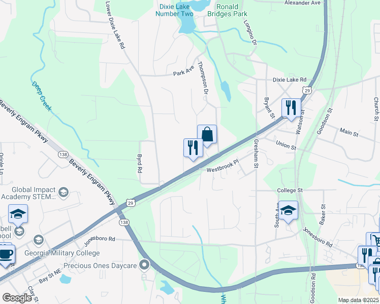 map of restaurants, bars, coffee shops, grocery stores, and more near 6501 Raymond Drive in Union City