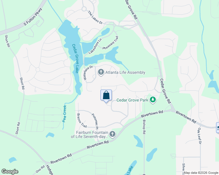 map of restaurants, bars, coffee shops, grocery stores, and more near 7454 Spoleto Loop in Fairburn