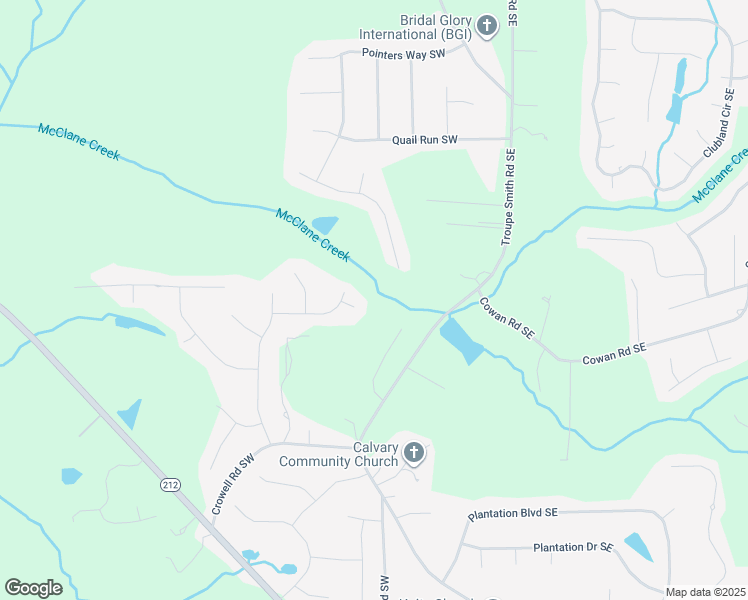 map of restaurants, bars, coffee shops, grocery stores, and more near 3001 Sunrise Court in Conyers