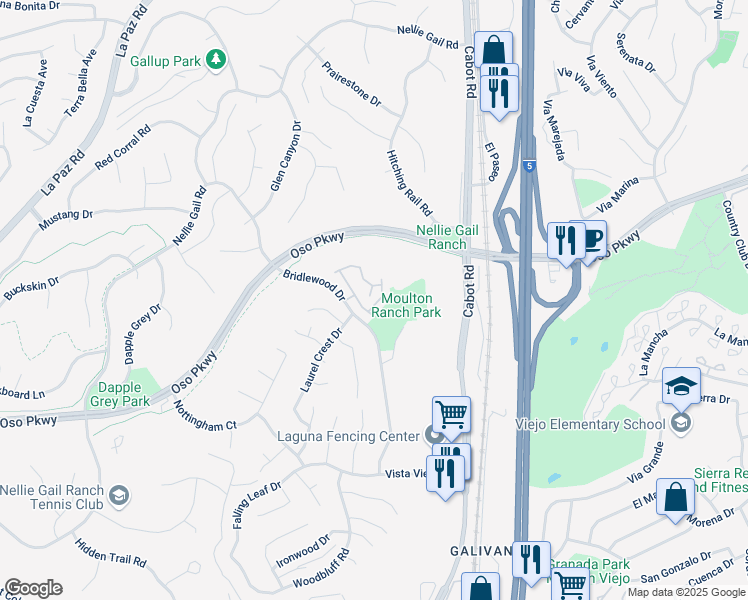 map of restaurants, bars, coffee shops, grocery stores, and more near 26465 La Scala in Laguna Hills