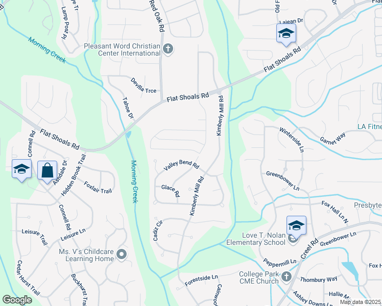 map of restaurants, bars, coffee shops, grocery stores, and more near 6462 Beaver Creek Trail in Atlanta