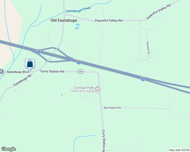 map of restaurants, bars, coffee shops, grocery stores, and more near 6881 Curry Station Road in Eastaboga