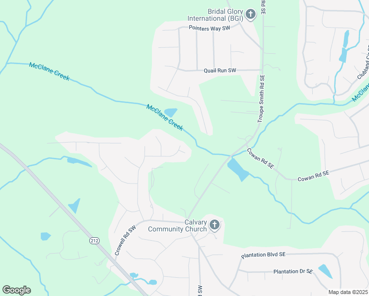 map of restaurants, bars, coffee shops, grocery stores, and more near 3001 Sunrise Court in Conyers
