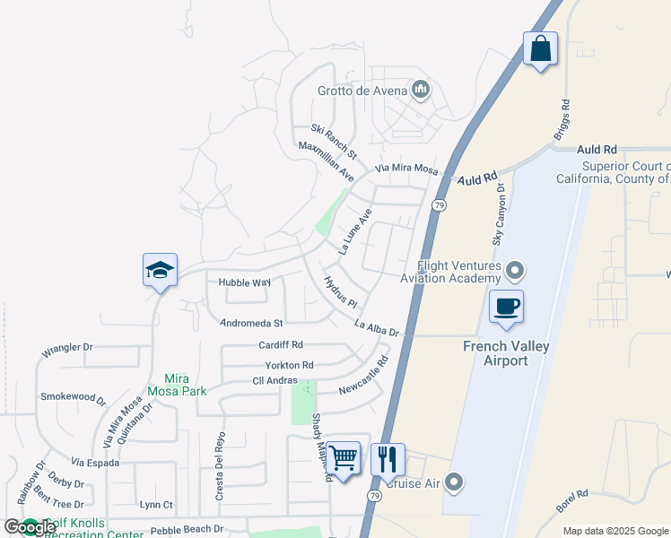 map of restaurants, bars, coffee shops, grocery stores, and more near 37361 Stellarview Avenue in Murrieta