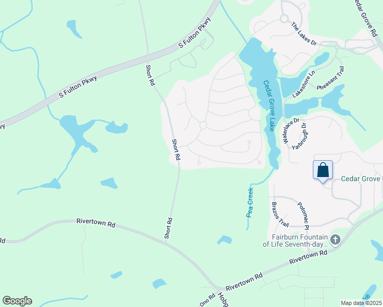 map of restaurants, bars, coffee shops, grocery stores, and more near 8080 Stillmist Drive in Fairburn