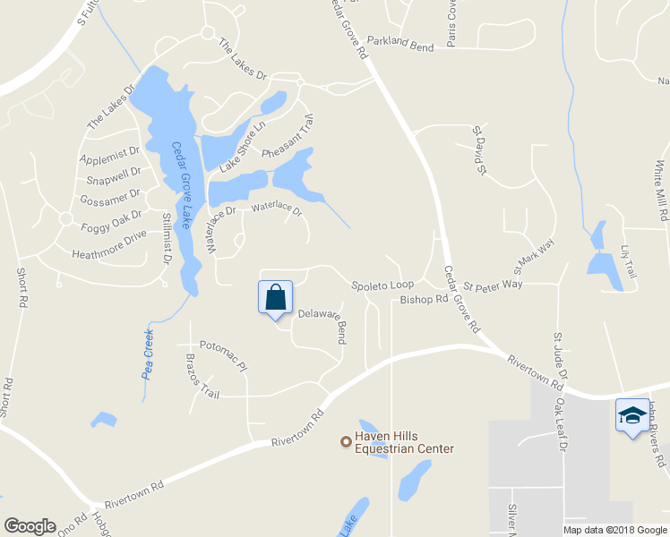 map of restaurants, bars, coffee shops, grocery stores, and more near 7381 Spoleto Loop in Fairburn
