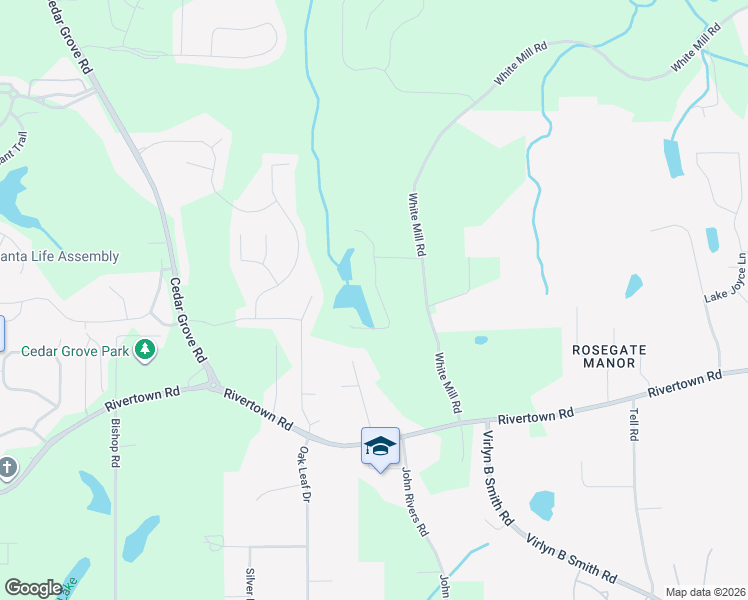 map of restaurants, bars, coffee shops, grocery stores, and more near 6509 Lily Trail in Fairburn