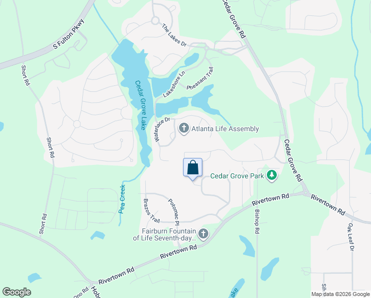 map of restaurants, bars, coffee shops, grocery stores, and more near 7473 Spoleto Loop in Fairburn