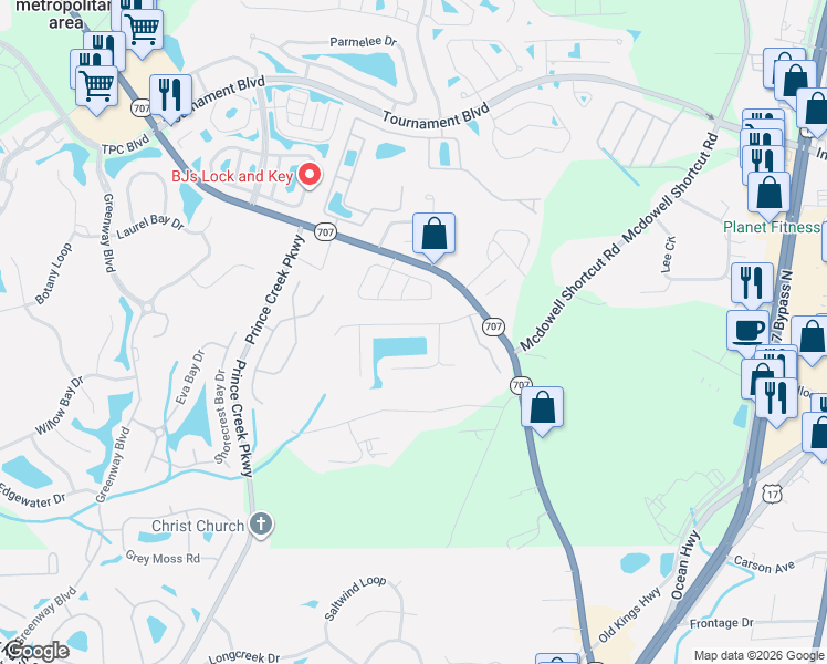 map of restaurants, bars, coffee shops, grocery stores, and more near 1041 Vestry Dr in Murrells Inlet