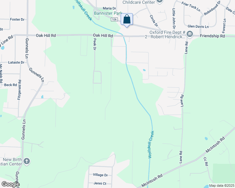 map of restaurants, bars, coffee shops, grocery stores, and more near 2507 Lark Lane in Oxford