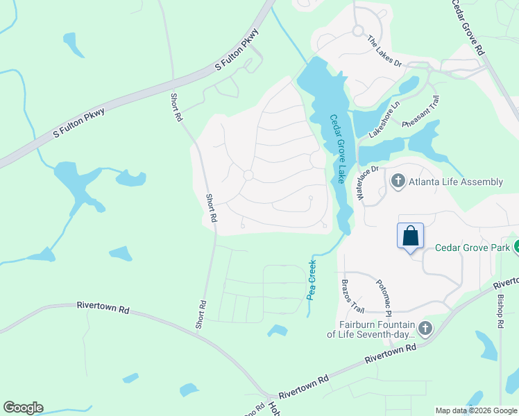 map of restaurants, bars, coffee shops, grocery stores, and more near 8028 Heathmore Drive in Fairburn