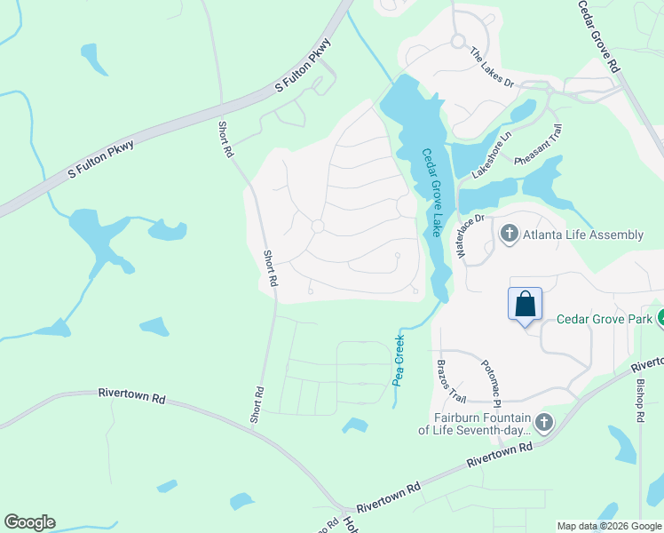 map of restaurants, bars, coffee shops, grocery stores, and more near 8028 Heathmore Drive in Fairburn