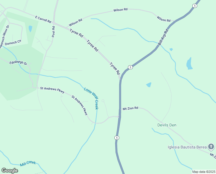 map of restaurants, bars, coffee shops, grocery stores, and more near 8291 Georgia 5 in Whitesburg