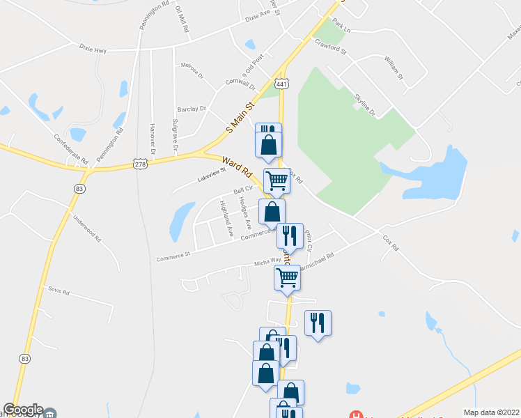 map of restaurants, bars, coffee shops, grocery stores, and more near 1020 Larkmartin Street in Madison