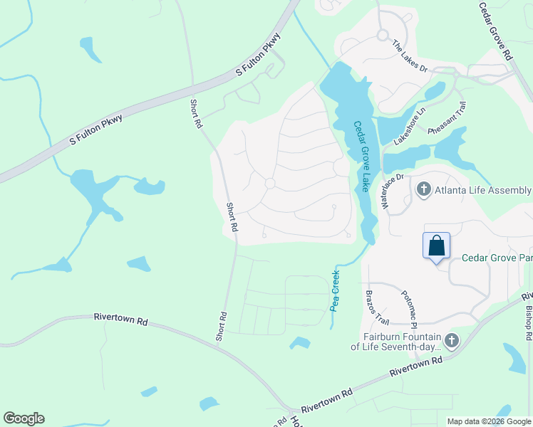 map of restaurants, bars, coffee shops, grocery stores, and more near 8068 Heathmore Drive in Fairburn