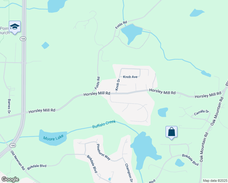 map of restaurants, bars, coffee shops, grocery stores, and more near 639 Horsley Mill Road in Carrollton