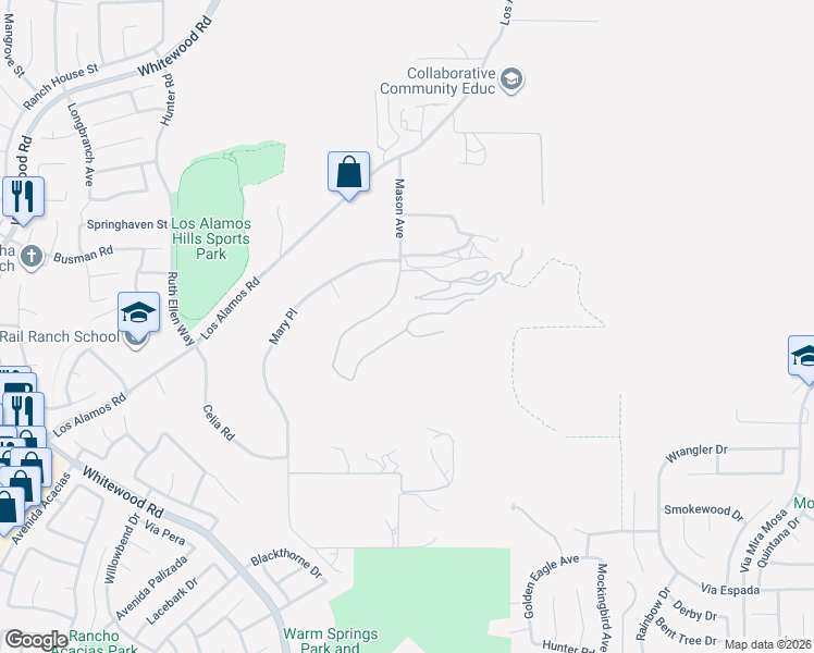 map of restaurants, bars, coffee shops, grocery stores, and more near Hachten Road in Murrieta