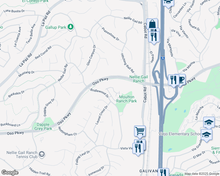 map of restaurants, bars, coffee shops, grocery stores, and more near 25836 Cordova in Laguna Hills