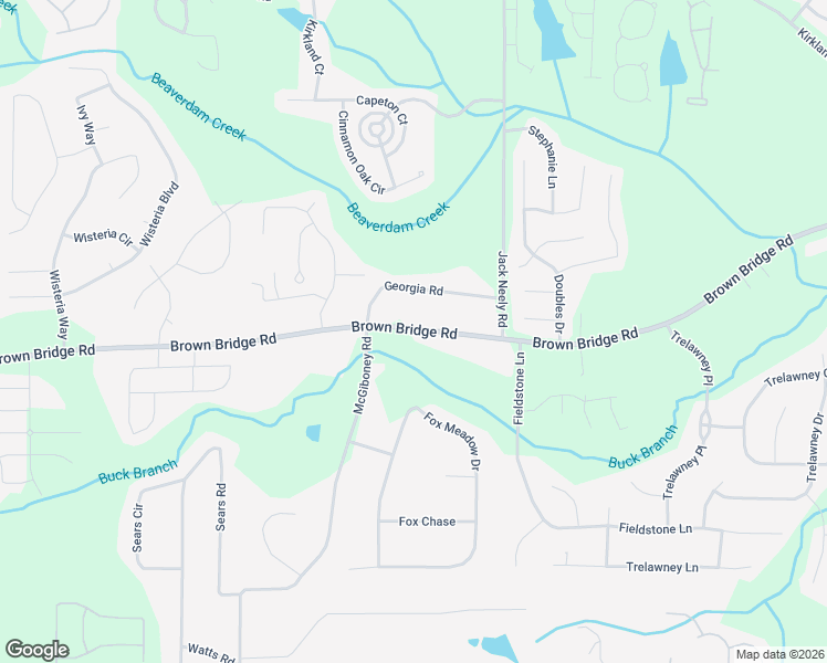 map of restaurants, bars, coffee shops, grocery stores, and more near 492 McGiboney Road in Covington