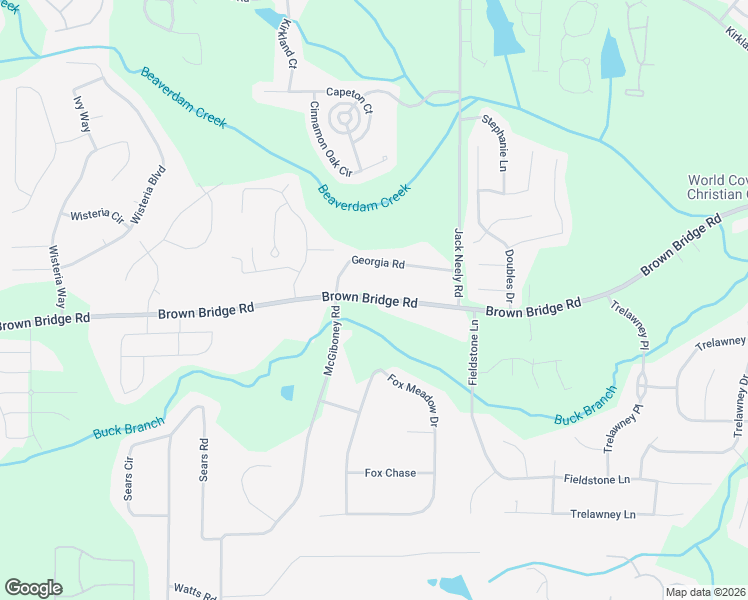 map of restaurants, bars, coffee shops, grocery stores, and more near 12112 Brown Bridge Road in Covington