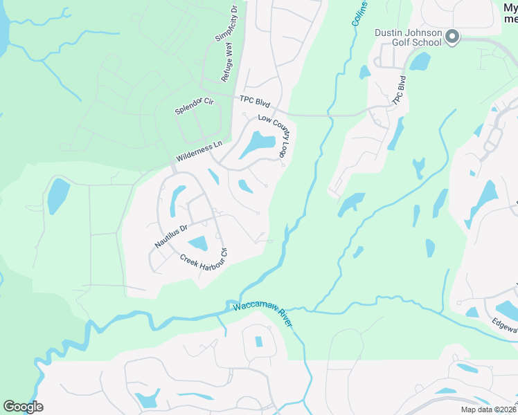 map of restaurants, bars, coffee shops, grocery stores, and more near 524 Creek View Court in Murrells Inlet