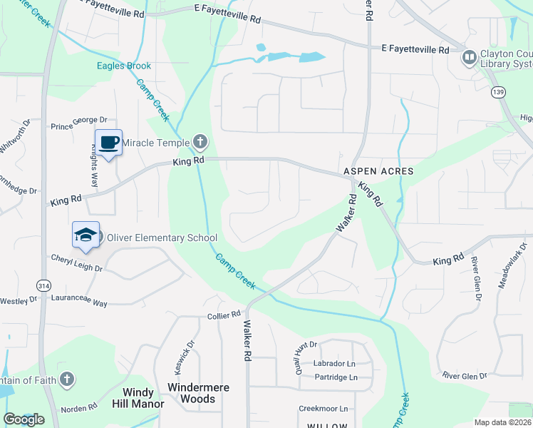 map of restaurants, bars, coffee shops, grocery stores, and more near 6681 Wellesley Drive in Riverdale