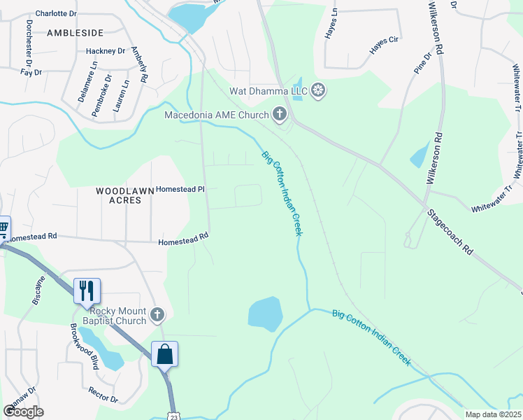 map of restaurants, bars, coffee shops, grocery stores, and more near 136 Southern Magnolia Lane in Rex