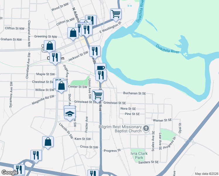 map of restaurants, bars, coffee shops, grocery stores, and more near 409 Newton Avenue in Camden