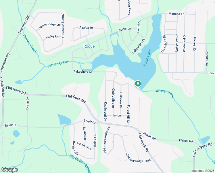 map of restaurants, bars, coffee shops, grocery stores, and more near 522 Knollwood Drive in Stockbridge