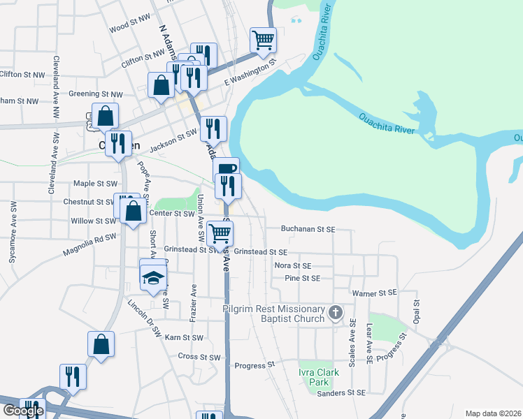 map of restaurants, bars, coffee shops, grocery stores, and more near 409 Newton Avenue in Camden