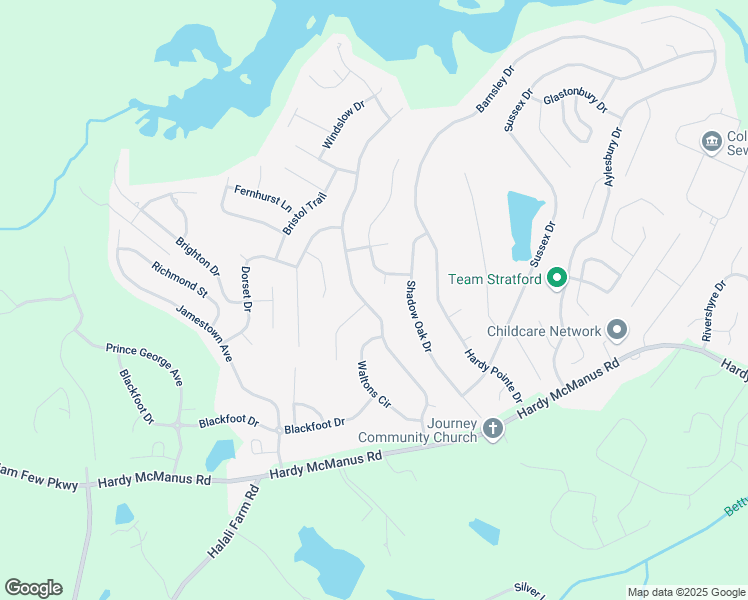 map of restaurants, bars, coffee shops, grocery stores, and more near 1093 Waltons Pass in Evans